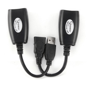 Удлинитель USB 2.0 по витой паре Cablexpert UAE-30M USB AM-AF/RJ45Fx2 фото