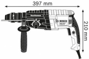 Перфоратор Bosch GBH 240 F патрон:SDS-plus уд.:2.7Дж 790Вт (кейс в комплекте)