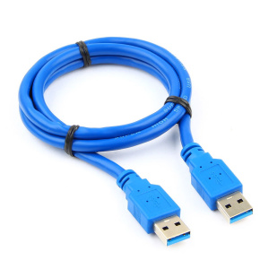 Кабель USB 3.0 AM-AM 1.0м, Синий, Cablexpert CCP-USB3-AMAM-1M фото