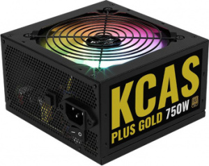 Блок питания Aerocool ATX 750W KCAS PLUS GOLD 750W RGB 80+ gold 24+2x(4+4) pin APFC 120mm fan color 
