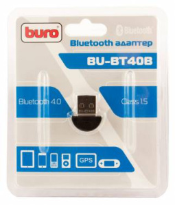 Адаптер USB Buro BU-BT40B Bluetooth 4.0+EDR class 1.5 20м черный фото