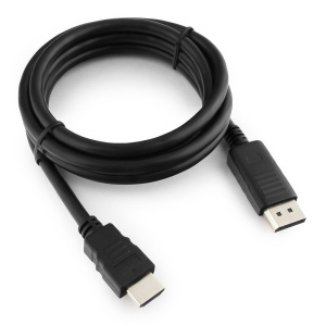 Кабель DisplayPort-HDMI 1,8м, Черный, Cablexpert CC-DP-HDMI-6 фото