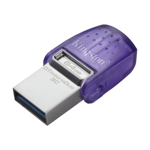 Накопитель USB 3.2 - 64Gb Kingston DTDUO3CG3/64GB DataTraveler microDuo 3C, Фиолетовый фото