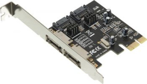 Контроллер PCI-E ASM1061 SATA III 2xSATA Ret фото