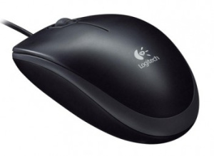 Мышь Logitech B100, USB, Черная (oem) фото