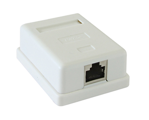 Розетка настенная, 1хRJ-45, STP кат. 5e, экранированная, Cablexpert NAS212