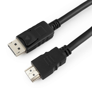 Кабель DisplayPort-HDMI 5,0м, Черный, Cablexpert CC-DP-HDMI-5M фото