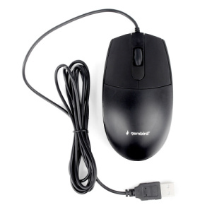Проводная мышь Gembird MOP-420, черный, 1000dpi фото