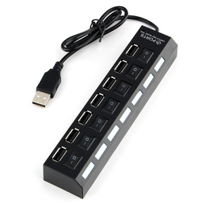 USB-концентратор 2.0 Gembird UHB-U2P7-02, 7 портов фото