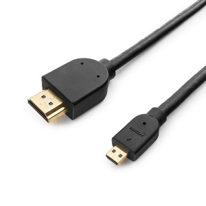 Кабель HDMI-microHDMI 1,8м, v1.4, Черный, Cablexpert CC-HDMID-6 фото