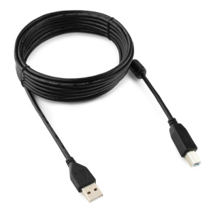 Кабель USB 2.0 A-B 4,5м, Черный, Cablexpert CCF-USB2-AMBM-15 фото
