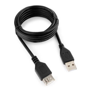 Кабель удлинитель USB 2.0 Am-Af 1.8м, Черный, Cablexpert CCP-USB2-AMAF-6 фото