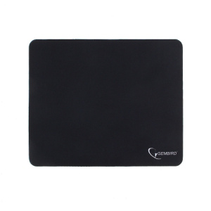 Коврик для мыши Gembird MP-BLACK, чёрный, размеры 220*180*1мм, полиэстер+резина фото