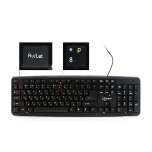 Клавиатура Gembird KB-8320U-Ru_Lat-BL, USB, черный фото
