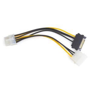 Разветвитель питания Cablexpert CC-PSU-82, Molex+SATA->PCI-Express 8pin,в/к PCI-Е (8pin) к б/п ATX фото