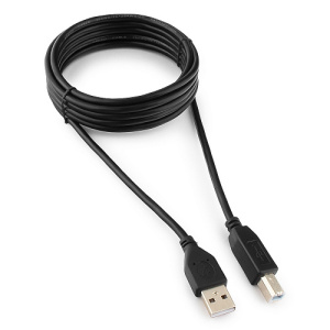 Кабель USB 2.0 A-B 3.0м, Черный, Cablexpert CCP-USB2-AMBM-10 фото