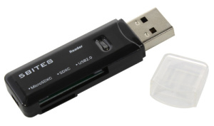 Устройство ч/з карт памяти 5bites RE2-100BK USB2.0 / SD / TF / USB PLUG / BLACK фото