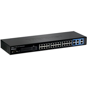 Коммутатор TRENDnet TL2-E284, 24x10/100, 4xEthernet, 2xMini-G