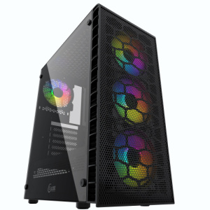 Корпус Powercase Mistral Z4 Mesh LED, Без БП, Mid-tower, Черный
