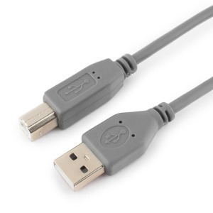 Кабель USB 2.0 A-B 1.8м, Серый, Cablexpert CCP-USB2-AMBM-6G фото