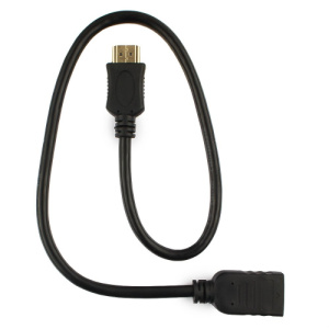 Кабель HDMI удлинитель 0,5м, v2.0, Черный, Cablexpert CC-HDMI4X-0.5M фото