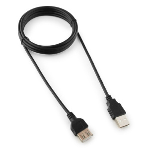 Кабель удлинитель USB 2.0 A-A 1.8м, Черный, Gembird CC-USB2-AMAF-6B фото