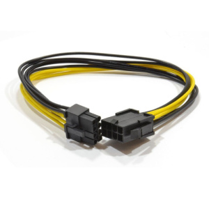 Удлинитель кабеля питания Cablexpert CC-PSU-84, PCI-Express 6+2pin M/ PCI-Express 6+2pin F, 30см фото
