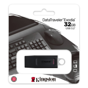 Накопитель USB 3.1 - 128Gb Kingston DTX/128GB DataTraveler Exodia, Черный фото