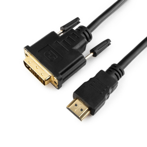 Кабель HDMI-DVI 3,0м, v1.4, Черный, Cablexpert CC-HDMI-DVI-10 фото