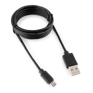 Кабель USB 2.0 A-microB 1.8м, Черный, Cablexpert CC-mUSBDS-6 фото