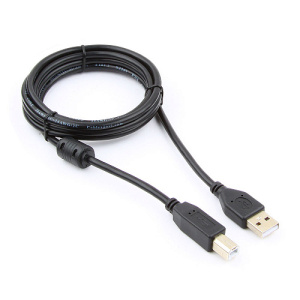 Кабель USB 2.0 A-B 1.8м, Черный, Cablexpert CCF-USB2-AMBM-6 фото