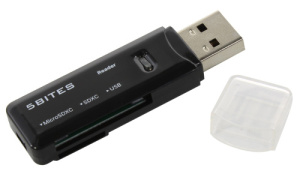 Устройство ч/з карт памяти 5bites RE3-200BK USB3.0 / SD / TF / USB PLUG / BLACK фото