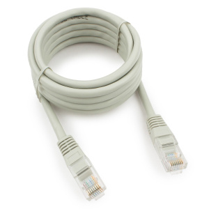 Патч-корд UTP 2м, кат. 5e, медь, серый, Cablexpert PP10-2M