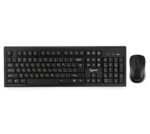Беспроводная клавиатура+мышь Gembird KBS-8002, USB, черный фото