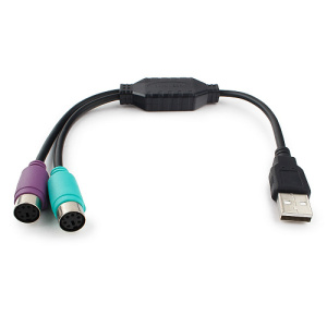 Конвертер PS/2 -> USB, Cablexpert (UAPS12-BK), 0.3м фото
