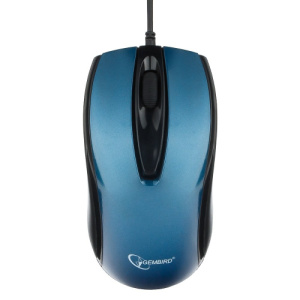 Проводная мышь Gembird MOP-405-B, синий, 1000dpi фото