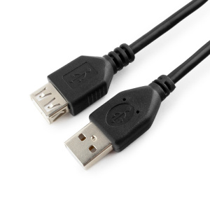 Кабель удлинитель USB 2.0 Am-Af 1.8м, Черный, Cablexpert CCF-USB2-AMAF-6 фото