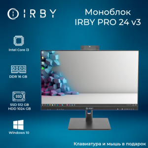 Моноблок IRBY Pro 24 V3-B-i3121-16-1000-480-N-H610-012 изображение