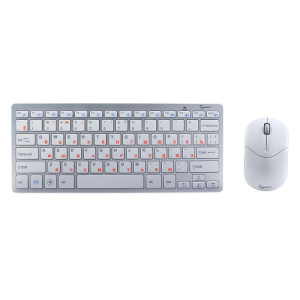 Беспроводная клавиатура+мышь Gembird KBS-7001-RU, USB, белый фото
