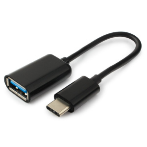 Кабель USB 2.0  0.2м, Черный, Cablexpert A-OTG-CMAF2-01 фото