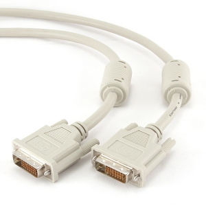 Кабель DVI-D 3,0м, Серый, Cablexpert CC-DVI2-10 фото