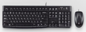 Клавиатура+мышь Logitech MK120, USB, черный фото