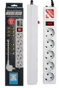 Сетевой фильтр Powercube SPG-B-10 3м (5 розеток) серый (коробка) фото