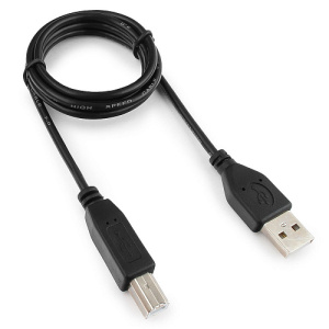 Кабель USB 2.0 A-B 1.0м, Черный, Гарнизон GCC-USB2-AMBM-1M фото