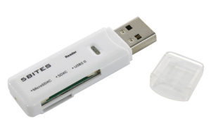 Устройство ч/з карт памяти 5bites RE2-100WH USB2.0 / SD / TF / USB PLUG / WHITE фото