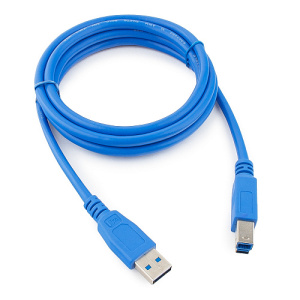 Кабель USB 3.0 A-B 1.8м, Синий, Gembird CCP-USB3-AMBM-6 фото