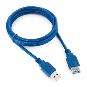 Кабель удлинитель USB 3.0 Am-Af 1.8м, Синий, Cablexpert CCP-USB3-AMAF-6 фото