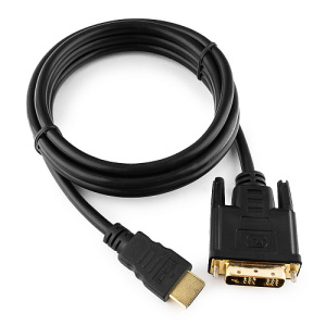 Кабель HDMI-DVI 1,8м, Черный, Cablexpert CC-HDMI-DVI-6 фото